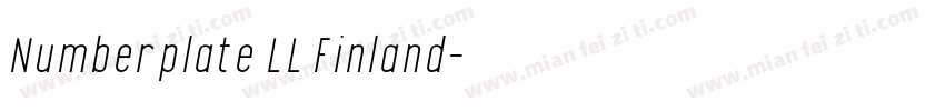 Numberplate LL Finland字体转换